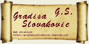 Gradiša Slovaković vizit kartica